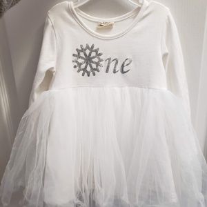 Precious One snowflake tutu dress